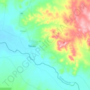 Texas topographic map, elevation, terrain