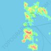 Patmos topographic map, elevation, terrain