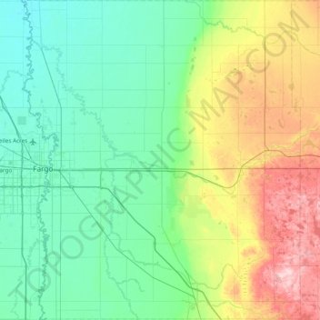 Clay County topographic map, elevation, terrain