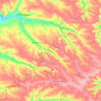 settlement hromada topographic map, elevation, terrain