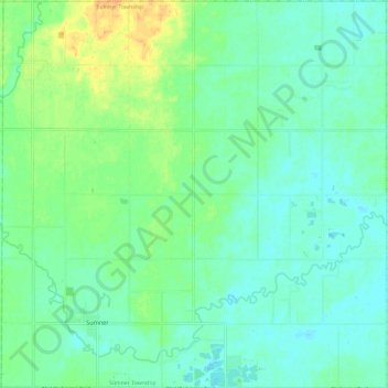 Sumner Township topographic map, elevation, terrain