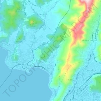 Barretto topographic map, elevation, terrain