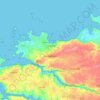 Plouguerneau topographic map, elevation, terrain