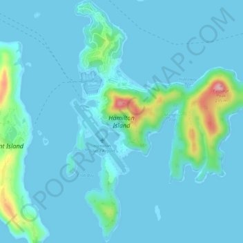 Hamilton Island topographic map, elevation, terrain
