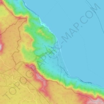 Wangetti topographic map, elevation, terrain