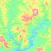 Água Limpa topographic map, elevation, terrain
