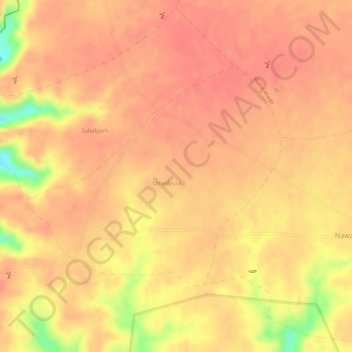 Umedpura topographic map, elevation, terrain