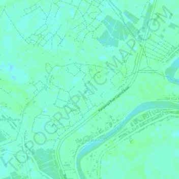 Santa Catalina topographic map, elevation, terrain