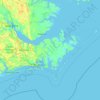 Carteret County topographic map, elevation, terrain