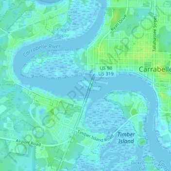 Davis Island topographic map, elevation, terrain