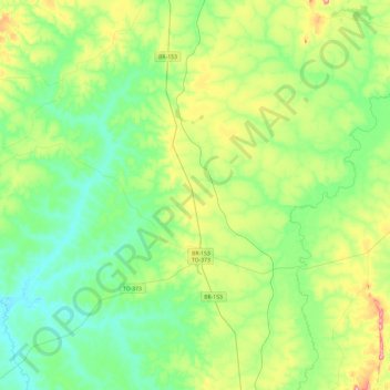 Alvorada topographic map, elevation, terrain