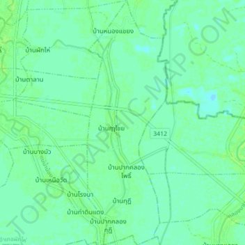 Kudi Subdistrict Administrative Organization topographic map, elevation, terrain