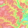 Rhayader topographic map, elevation, terrain