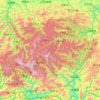 Shennongjia topographic map, elevation, terrain