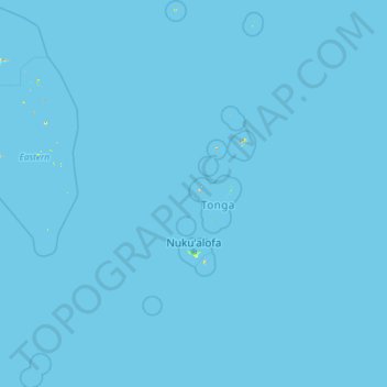 Tonga topographic map, elevation, terrain