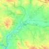 Badajoz topographic map, elevation, terrain