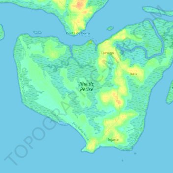 Ilha de Pecixe topographic map, elevation, terrain