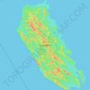 Pulau Siberut topographic map, elevation, terrain