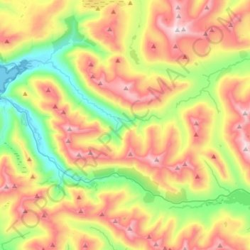 Kintail topographic map, elevation, terrain