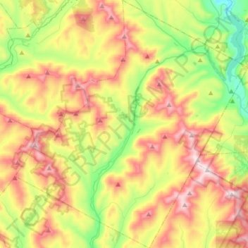 Town of Roxbury topographic map, elevation, terrain