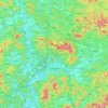 Daegu topographic map, elevation, terrain