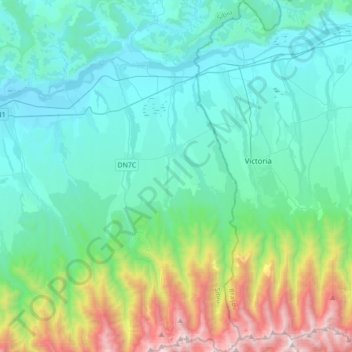 Arpașu de Jos topographic map, elevation, terrain