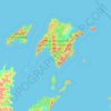 Shantar Islands topographic map, elevation, terrain