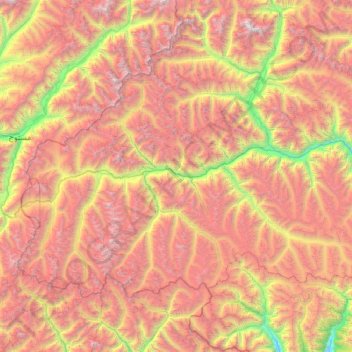 Gupis Tehsil topographic map, elevation, terrain