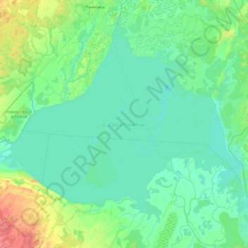 озеро Ильмень topographic map, elevation, terrain