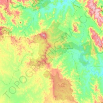 Kalpowar topographic map, elevation, terrain