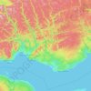 Bonaventure (MRC) topographic map, elevation, terrain