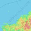 Hagi topographic map, elevation, terrain