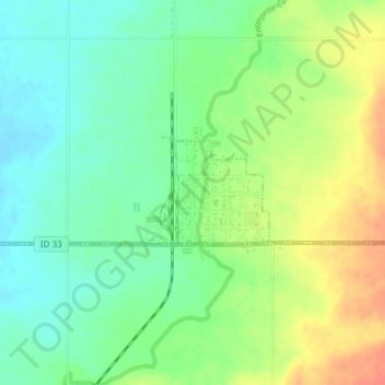 Newdale topographic map, elevation, terrain