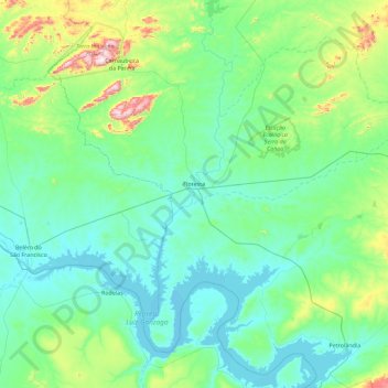 Floresta topographic map, elevation, terrain