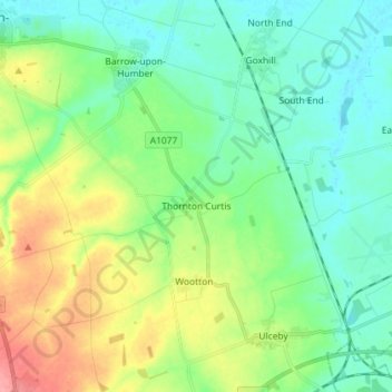 Thornton Curtis topographic map, elevation, terrain