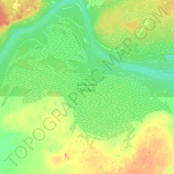 Большая Тундра topographic map, elevation, terrain