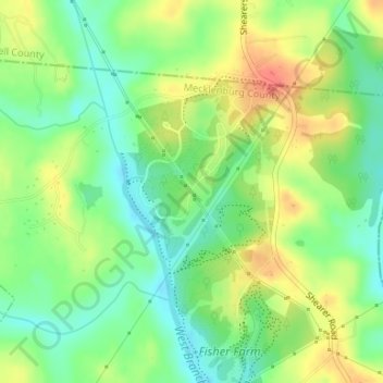 Abersham Regional Park topographic map, elevation, terrain