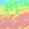 Баткенский район - Баткен району topographic map, elevation, terrain
