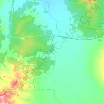 Premer topographic map, elevation, terrain