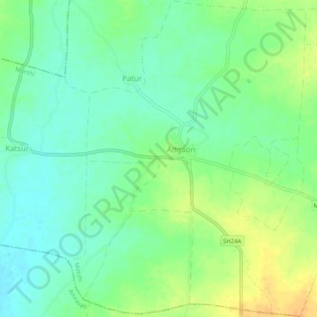 Adgaon topographic map, elevation, terrain