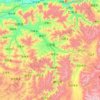 Gyantse County topographic map, elevation, terrain