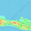 Jawa Tengah topographic map, elevation, terrain