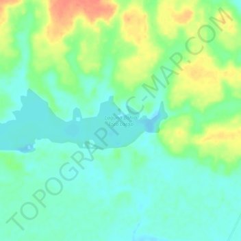 Laguna Bahia Toco Largo topographic map, elevation, terrain