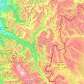 San Fabián topographic map, elevation, terrain
