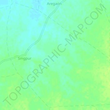 Singpur topographic map, elevation, terrain