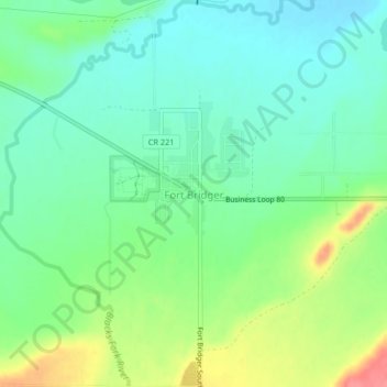 Fort Bridger topographic map