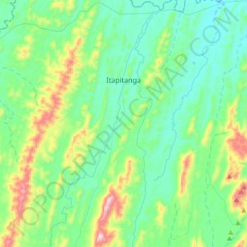 Itapitanga topographic map, elevation, terrain