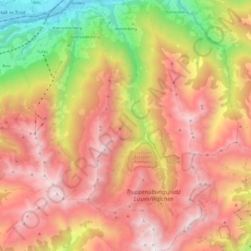 Gemeinde Wattenberg topographic map, elevation, terrain