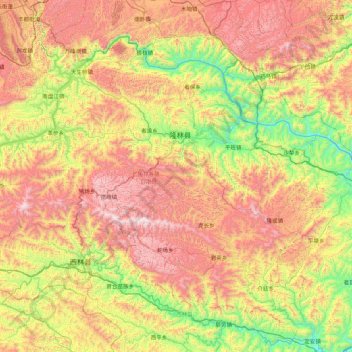 隆林各族自治县 topographic map, elevation, terrain