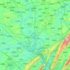 Hechuan District topographic map, elevation, terrain